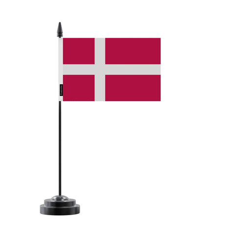 Drapeau de table danemark en polyester - pixelforma