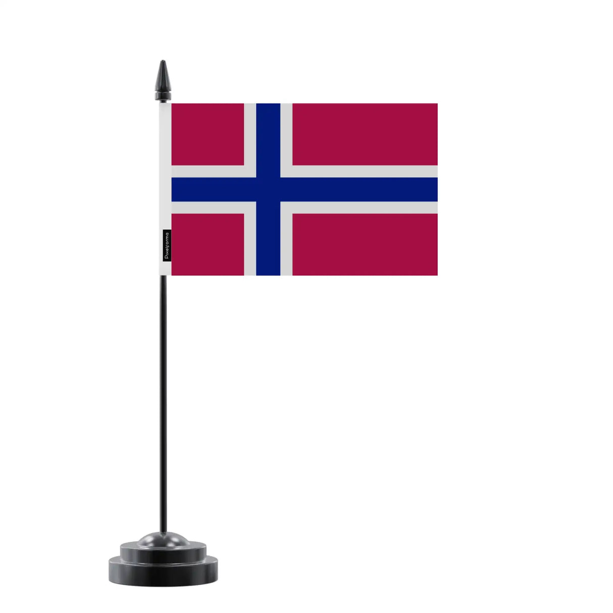 Drapeau de table drapeau du svalbard et de jan mayen en polyester - pixelforma