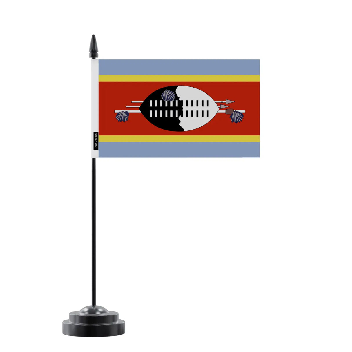Drapeau de table eswatini en polyester - pixelforma