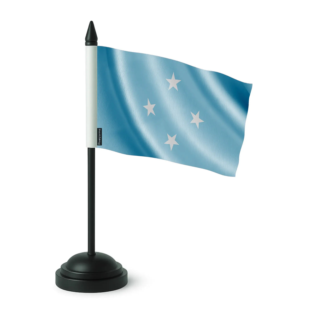 Drapeau de table états fédérés en polyester socle noir