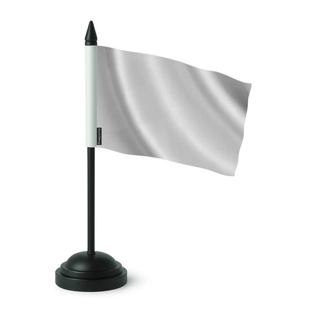 Drapeau de table france gris clair polyester socle plastique