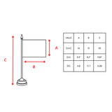 Drapeau de table guernesey en polyester - pixelforma