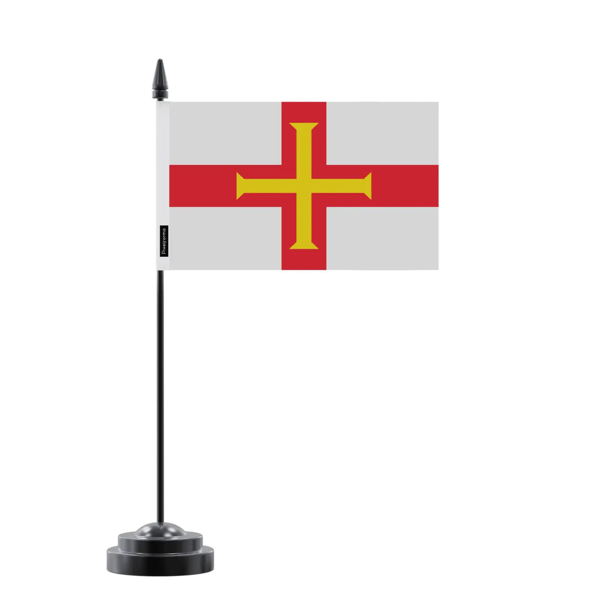Drapeau de table guernesey en polyester - pixelforma