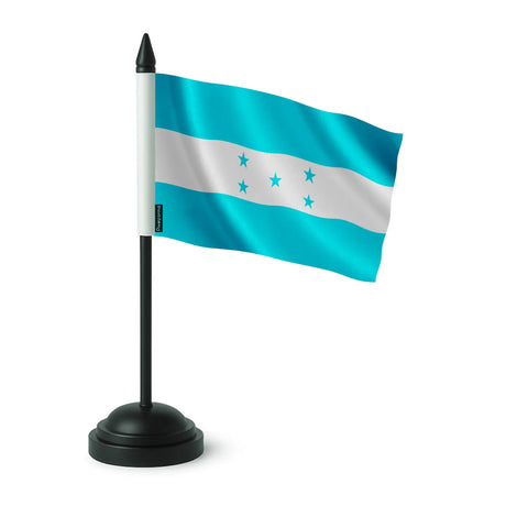 Drapeau de table honduras polyester socle plastique noir