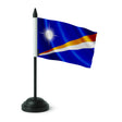 Drapeau de table îles marshall polyester socle plastique noir