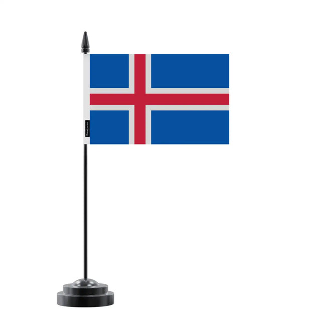 Drapeau de Table Islande en Polyester - Pixelforma 