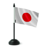 Drapeau de table japon en polyester avec socle noir