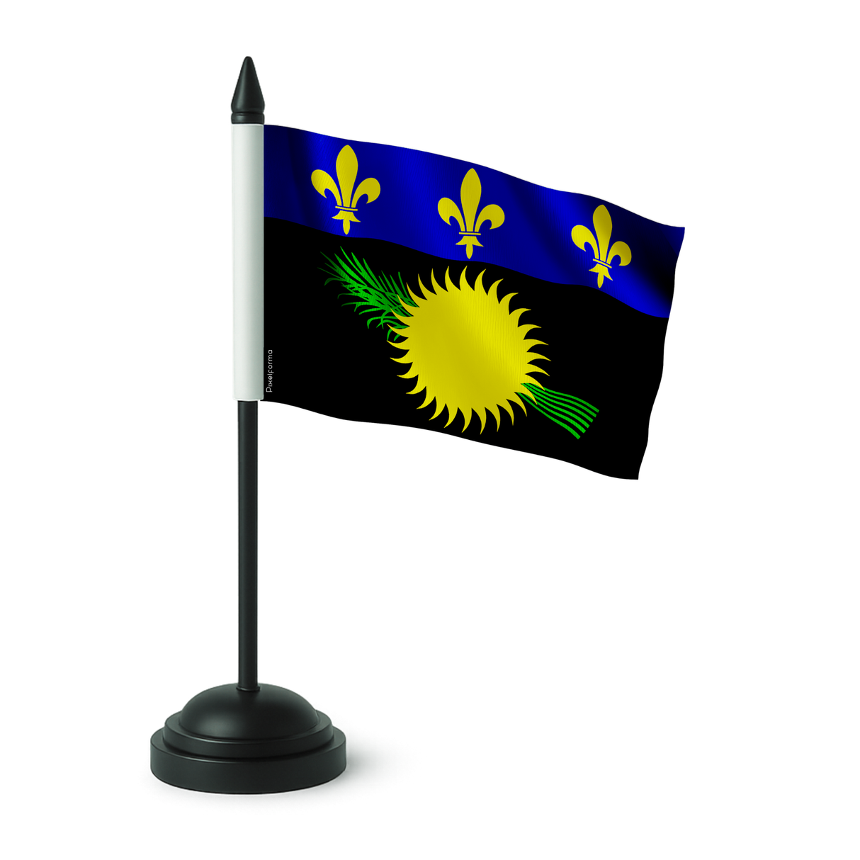 Drapeau de table la guadeloupe en polyester - pixelforma