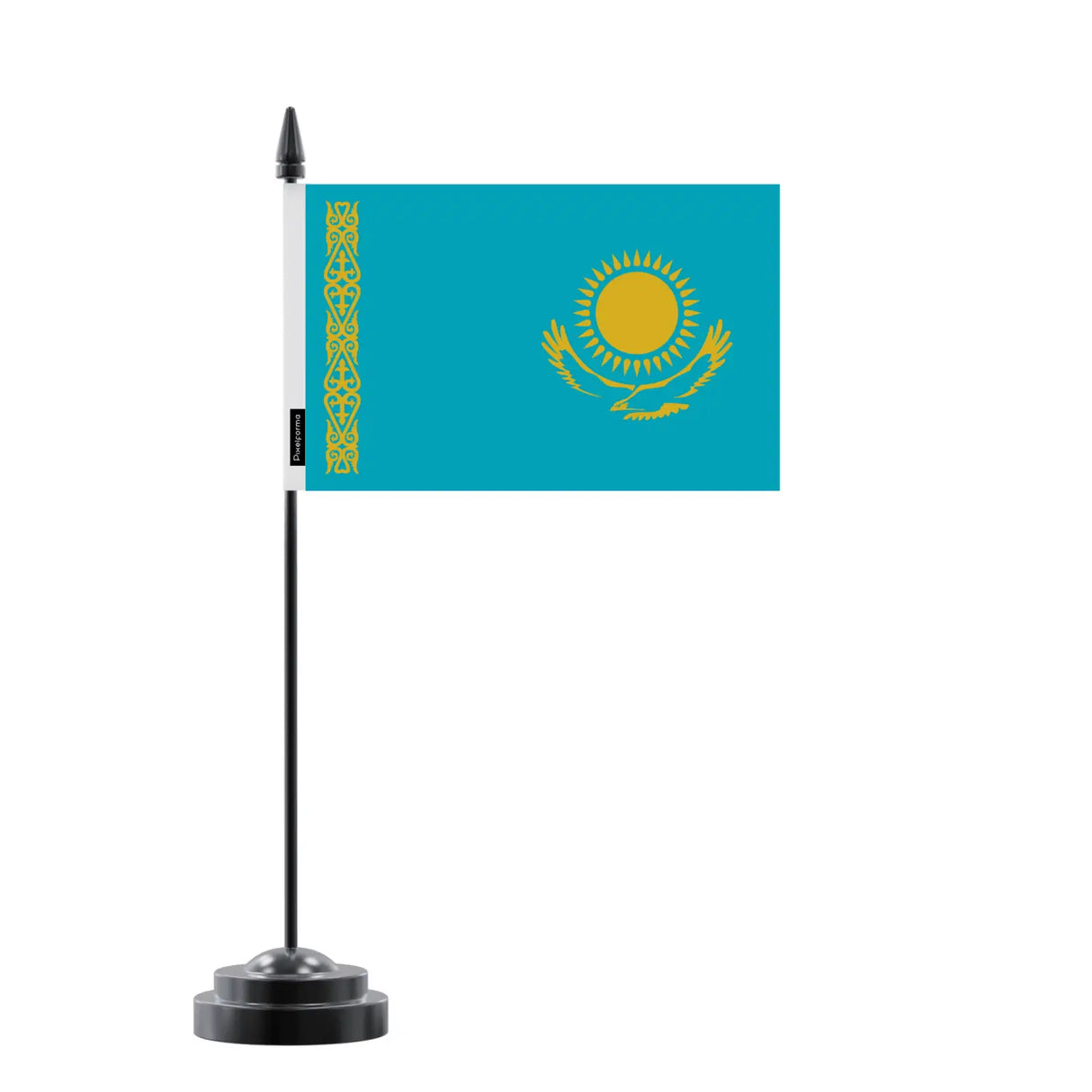 Drapeau de table la kazakhstan en polyester - pixelforma