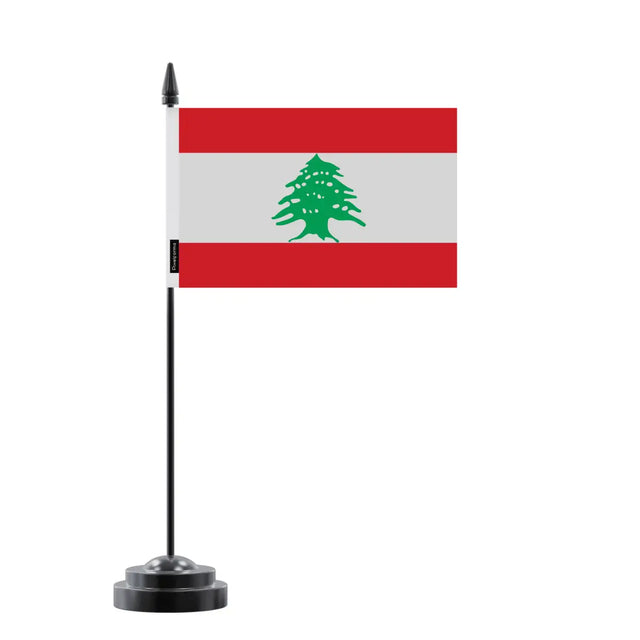 Drapeau de Table Liban en Polyester - Pixelforma 