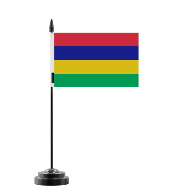 Drapeau de Table Maurice en Polyester - Pixelforma 