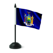 Drapeau de table new york polyester socle plastique noir