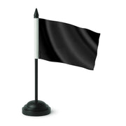 Drapeau de table noir france polyester socle plastique noir