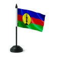 Drapeau de table nouvelle-calédonie polyester socle noir