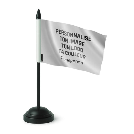 Drapeau de table france couleur noire unipolaire élégant