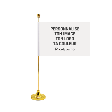 Drapeau de Table personnalisé Porte-drapeau de table - Pixelforma 