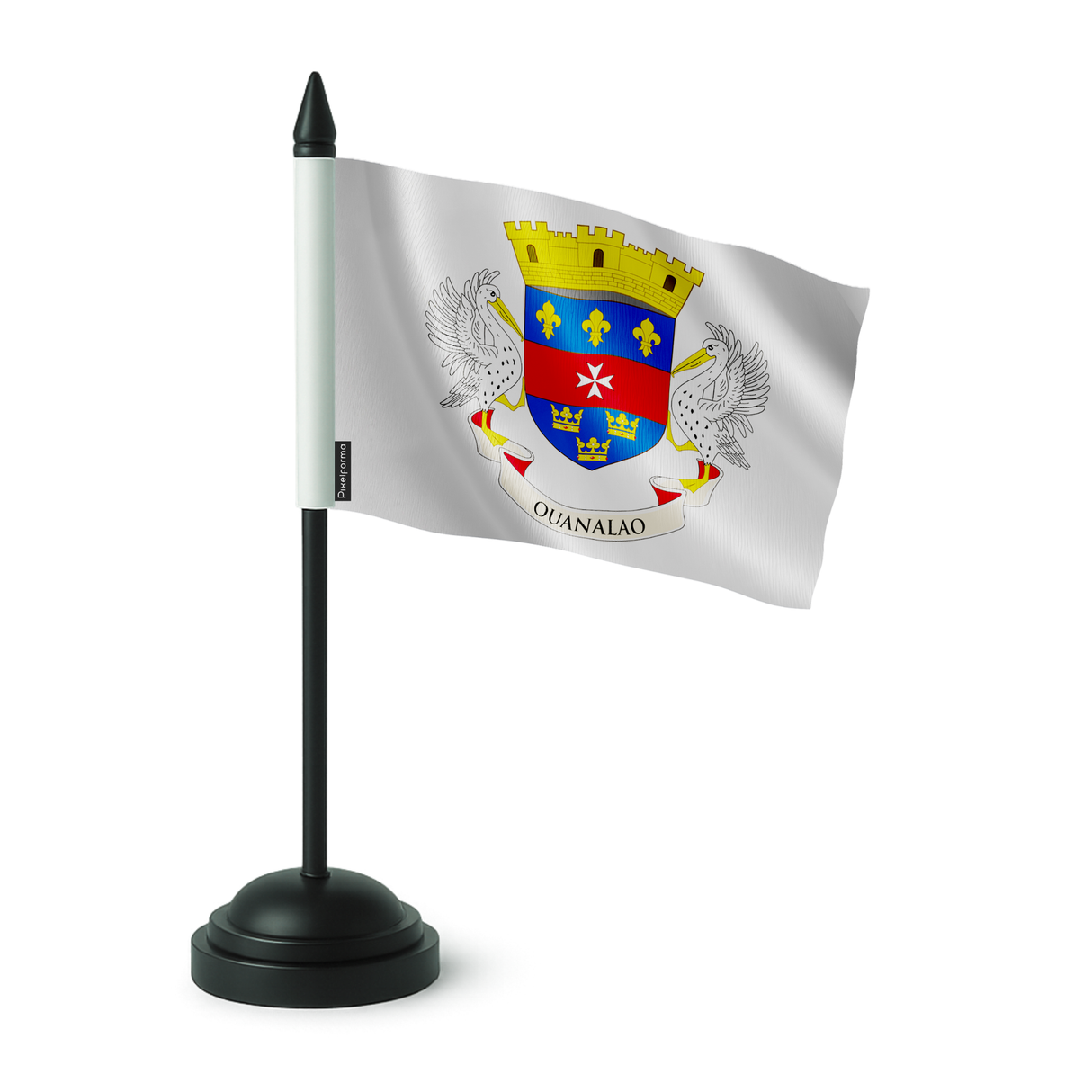 Drapeau de table saint-barthélemy en polyester - pixelforma