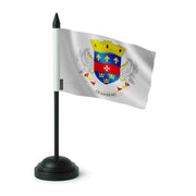 Drapeau de table saint-barthélemy polyester socle noir