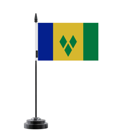 Drapeau de Table Saint-Vincent-et-les-Grenadines en Polyester - Pixelforma 