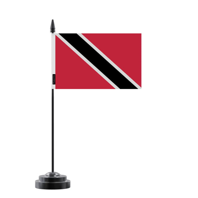 Drapeau de table trinité-et-tobago en polyester - pixelforma