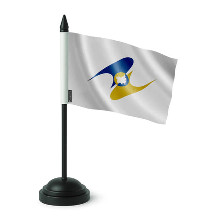 Drapeau de table union économique eurasiatique polyester noir
