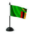 Drapeau de table zambie polyester avec socle plastique noir