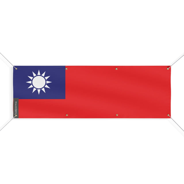 Drapeau de Taïwan 8 Oeillets en plusieurs tailles - Pixelforma 