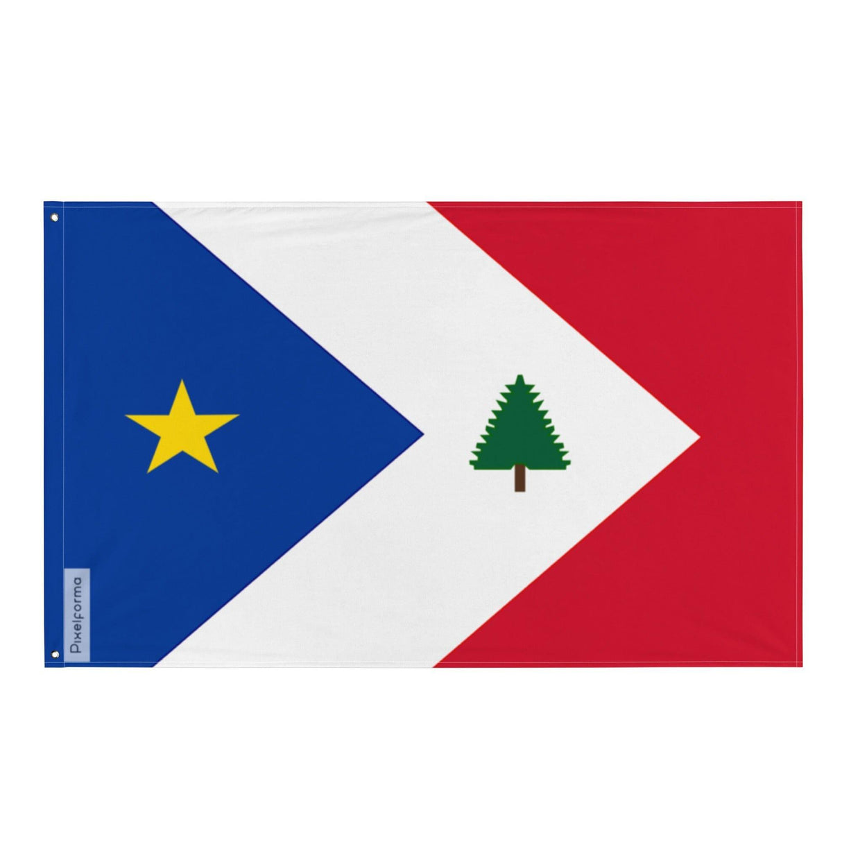 Drapeau des Acadiens de Nouvelle-Angleterre en plusieurs tailles 100 % polyester Imprimer avec Double ourlet - Pixelforma 