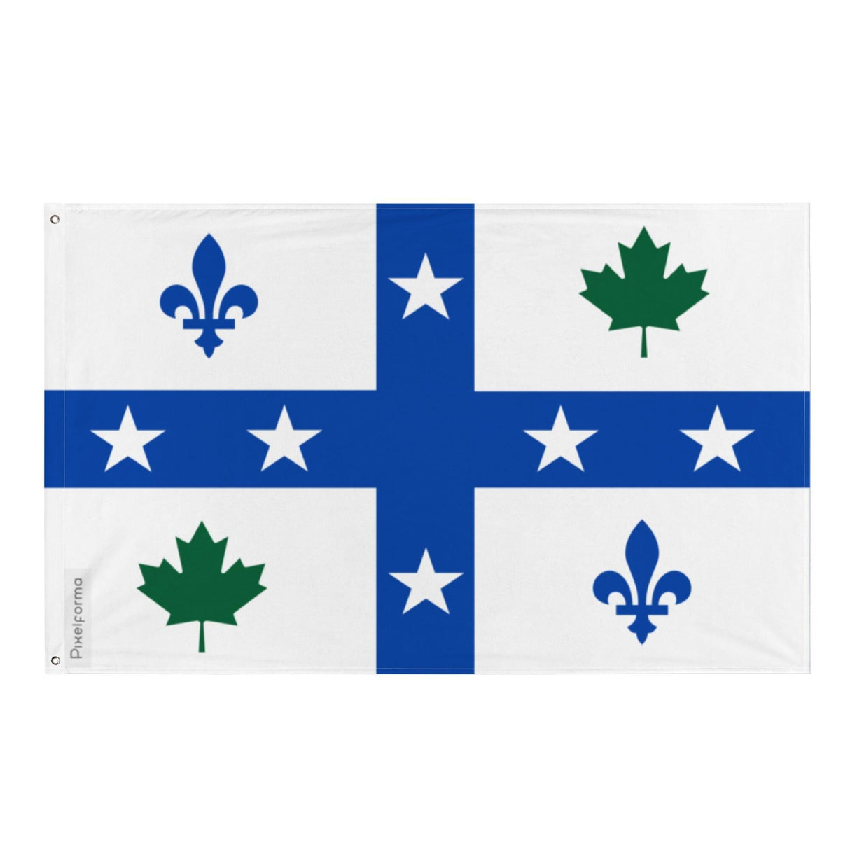 Drapeau des Acadiens du Comté d'Androscoggin en plusieurs tailles 100 % polyester Imprimer avec Double ourlet - Pixelforma 