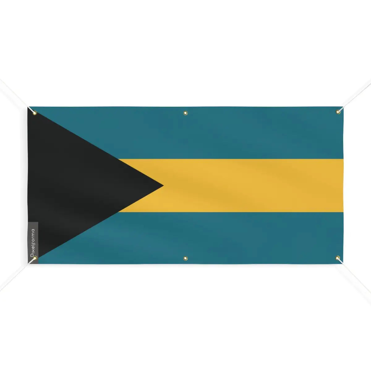 Drapeau des Bahamas 6 Oeillets en Plusieurs Tailles (M) - Pixelforma 