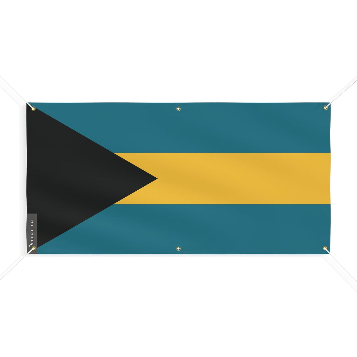 Drapeau des Bahamas 6 Oeillets en plusieurs tailles - Pixelforma 