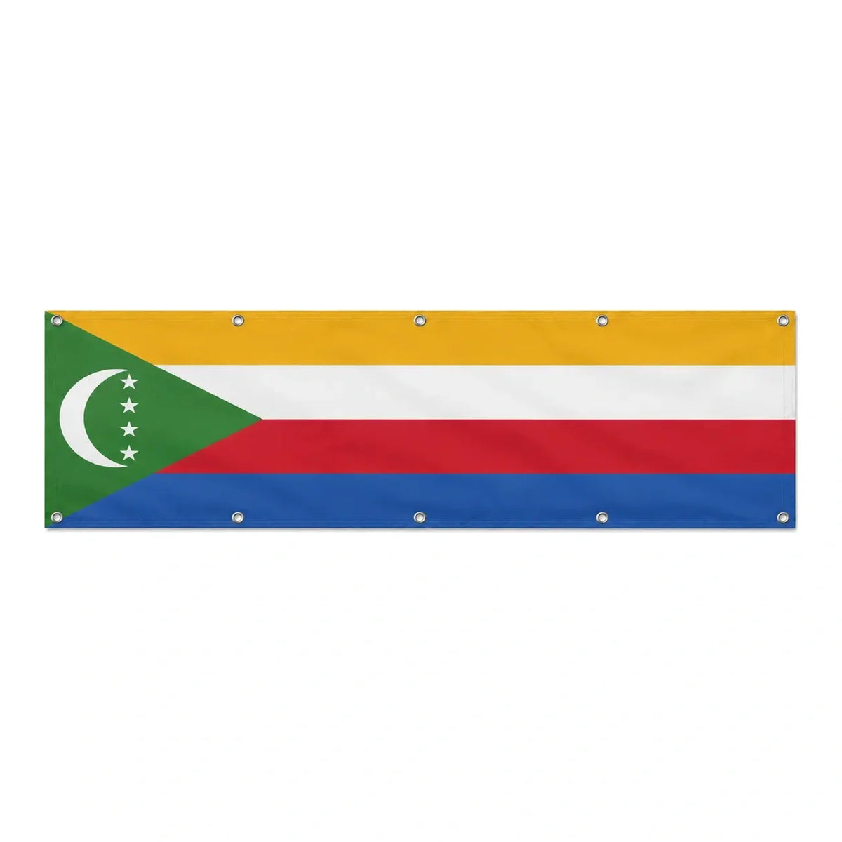 Drapeau des Comores grand format XL en polyester avec dix œillets
