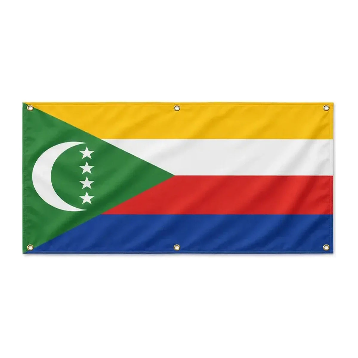 Drapeau comores en polyester résistant aux intempéries