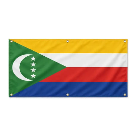 Drapeau comores en polyester résistant aux intempéries