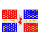 Drapeau des Compagnies franches de la marine de 1690 à 1761 en plusieurs tailles 100 % polyester Imprimer avec Double ourlet - Pixelforma 