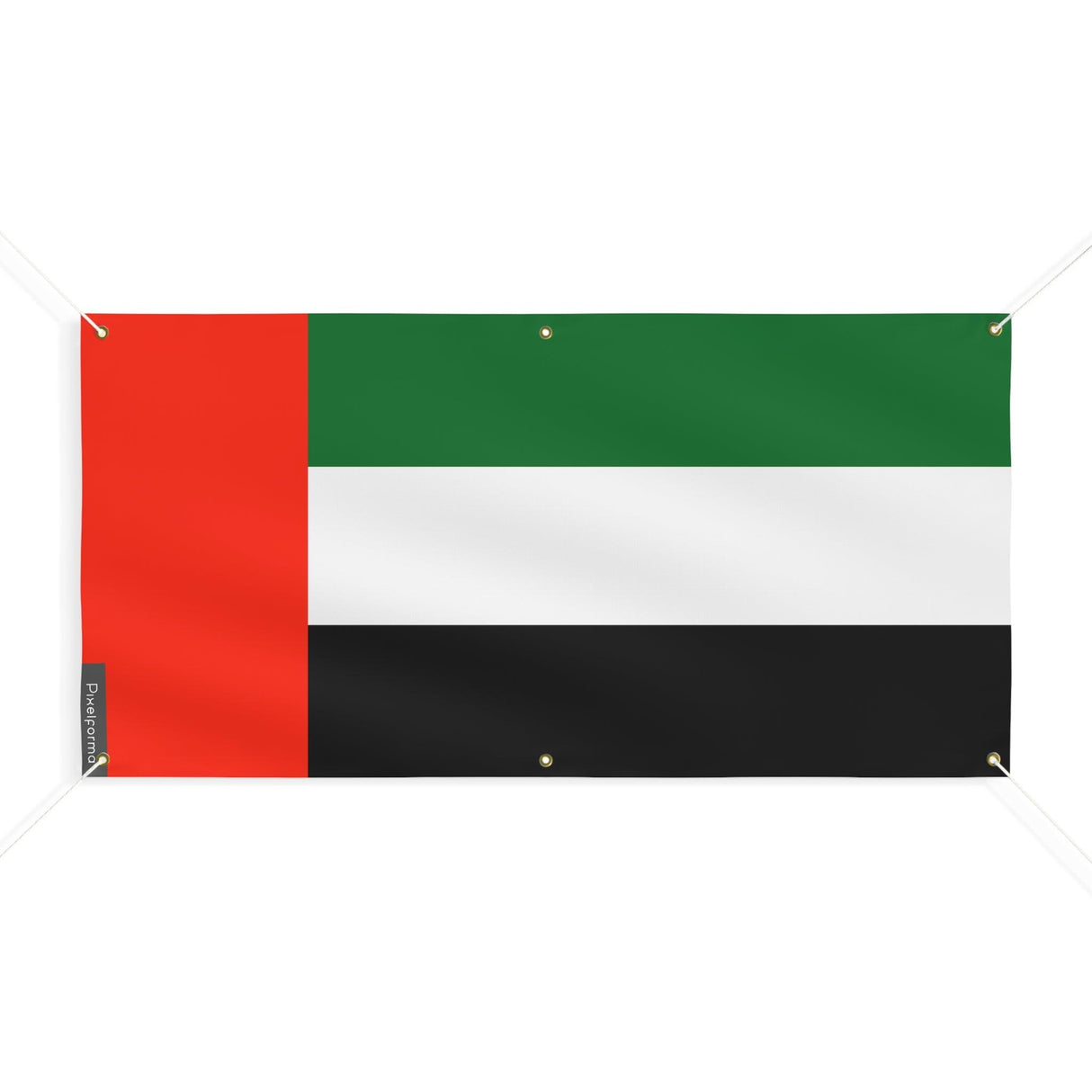 Drapeau des Émirats arabes unis 6 Oeillets en plusieurs tailles - Pixelforma 