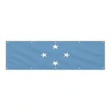 Drapeau des États fédérés de Micronésie grand format XL en polyester avec dix œillets