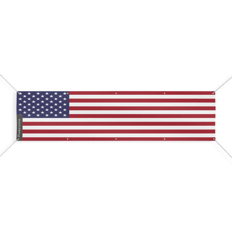 Drapeau des États-Unis 10 Oeillets en plusieurs tailles - Pixelforma 