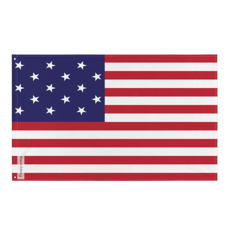 Drapeau des États-Unis à quinze étoiles et quinze bandes (1795-1818) en plusieurs tailles 100 % polyester Imprimer avec Double ourlet - Pixelforma 