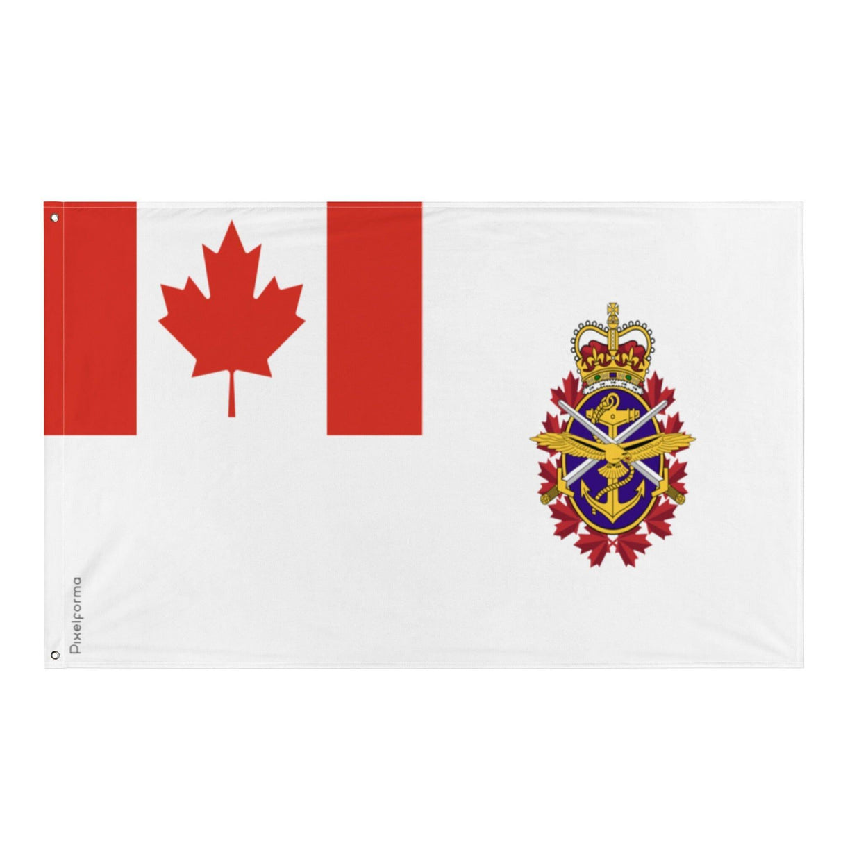 Drapeau des Forces armées canadiennes en plusieurs tailles 100 % polyester Imprimer avec Double ourlet - Pixelforma 