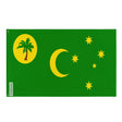 Drapeau îles cocos polyester résistant œillets à gauche