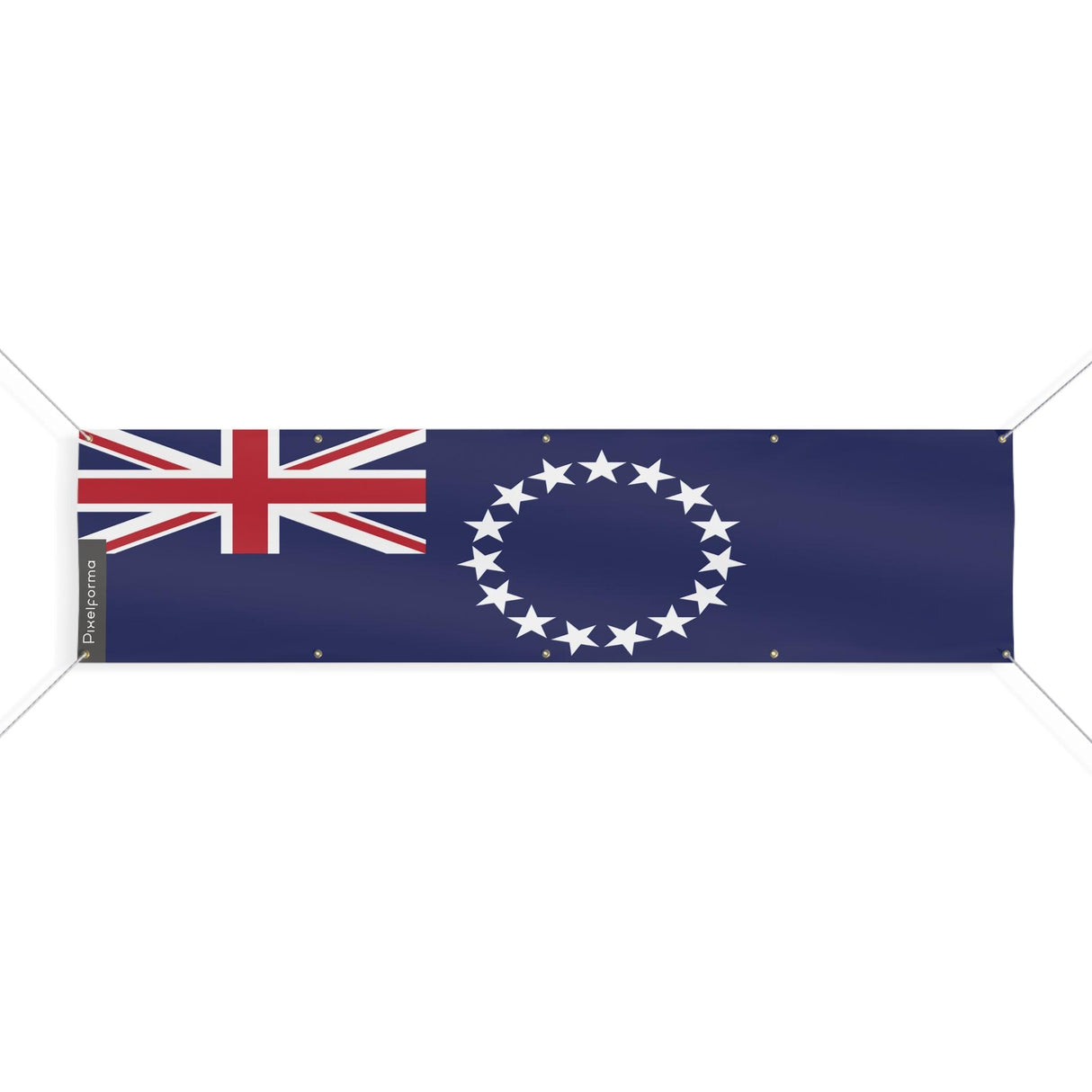 Cook Islands Flag 10 Eyelets in Multiple Sizes