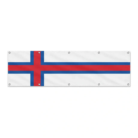Drapeau des îles Féroé grand format XL en polyester avec dix œillets