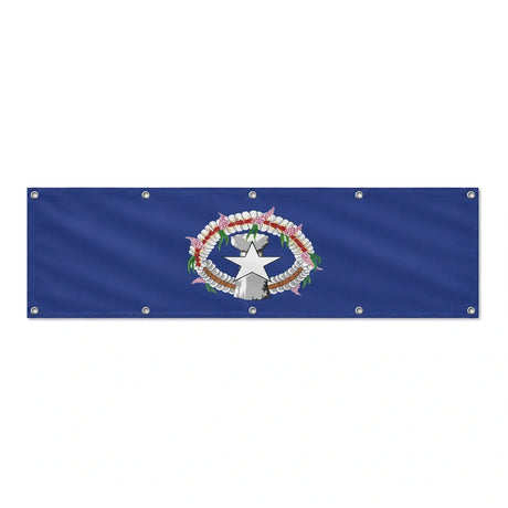 Drapeau des Îles Mariannes du Nord grand format XL en polyester avec dix œillets