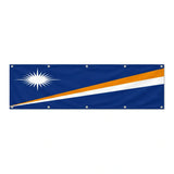 Drapeau des Îles Marshall grand format XL en polyester avec dix œillets
