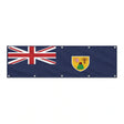 Drapeau des Îles Turques-et-Caïques grand format XL en polyester avec dix œillets