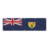 Drapeau des Îles Turques-et-Caïques grand format XL en polyester avec dix œillets