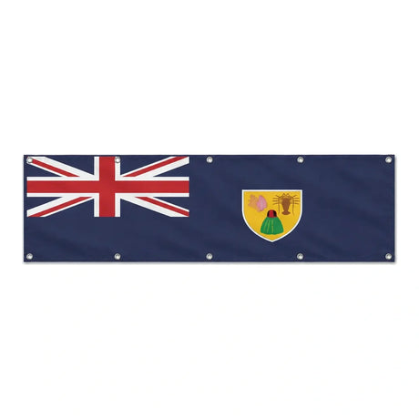 Drapeau des Îles Turques-et-Caïques grand format XL en polyester avec dix œillets