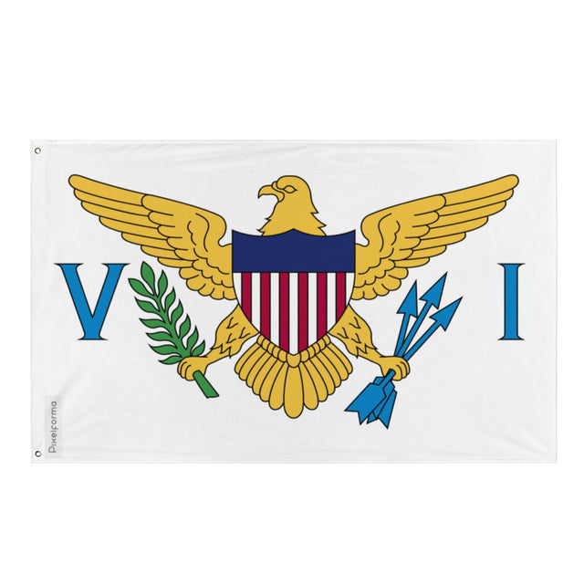 Drapeau des Îles Vierges des États-Unis en plusieurs tailles 100 % polyester Imprimer avec Double ourlet - Pixelforma