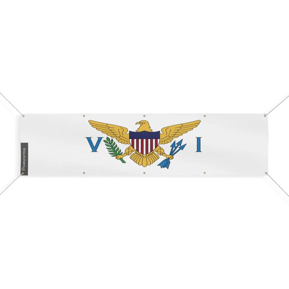 Drapeau des Îles Vierges des États-Unis 10 Oeillets en Plusieurs Tailles (XL) - Pixelforma 